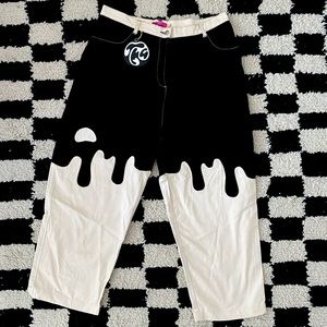 Tyler Mcgillivary Black and White Drip Pants